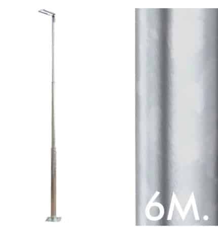 La columna troncocónica galvanizada de 6 metros desmontada es la solución ideal para instalaciones de iluminación en exteriores, como calles, parques, zonas urbanas o áreas industriales. Diseñada con materiales de alta calidad, su proceso de galvanizado garantiza una excelente resistencia a la corrosión, asegurando una larga vida útil incluso en condiciones climáticas adversas. Gracias a su diseño desmontado, facilita el transporte y montaje en obra, reduciendo costes logísticos y tiempos de instalación. Con una estructura robusta y un acabado profesional, esta columna ofrece estabilidad y soporte para luminarias de distintas capacidades y tipos, siendo compatible con una amplia variedad de sistemas de iluminación. Cumple con las normativas de seguridad y calidad vigentes, proporcionando confianza y fiabilidad para proyectos de iluminación exigentes. Ideal para quienes buscan durabilidad, estética y eficiencia en sus instalaciones de alumbrado. ¡El complemento perfecto para sistemas LED y luminarias modernas!