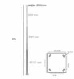 Columna Troncoc&oacute;nica Galvanizada - 6 metros - desmontada - Imagen 7