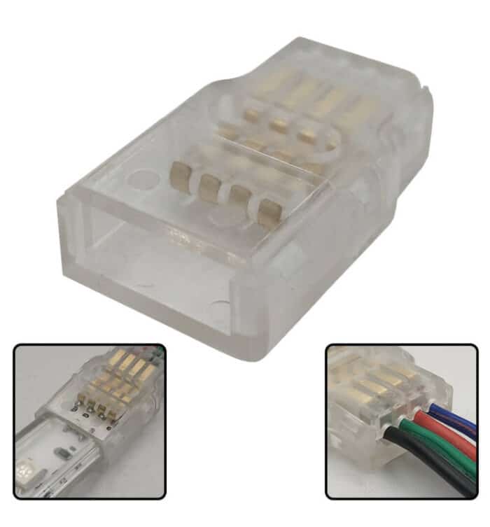 Conector Rápido para Tiras LED Exterior COB + SMD -