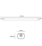 Regleta Estanca LED 45W- Interconectable - 150cm - IP65 - Imagen 6