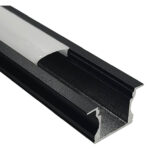 Perfil empotrable Blanco y Negro 2 metros Aluminio - ALAS - para LED - Imagen 3