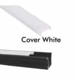 Perfil empotrable Blanco y Negro 2 metros Aluminio - ALAS - para LED - Imagen 7