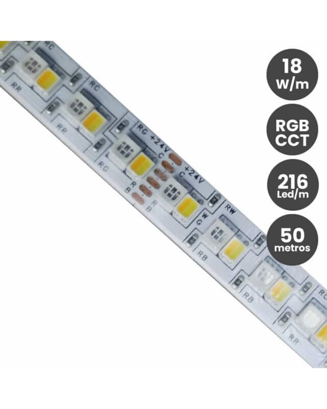 tira led rgbcct 18w