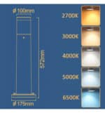 Baliza LED Circular 9W - GARDEN - 5CCT
