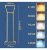 Baliza LED Cuadrada 9W - GARDEN - 5CCT