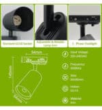 Foco de Carril LED OSRAM CHIP DURIS 10W Monof&aacute;sico - Imagen 9