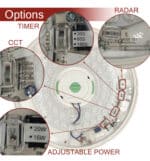 Plaf&oacute;n LED Potencia Ajustable 20W - 15W- 10W 5CCT Sensor De Radar IP44 - Imagen 7