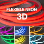 Neón LED flexible RGB 3D - 16x16mm - 5m - Kit completo -12W/m - IP67 -Curvatura vertical y horizontal - Imagen 4