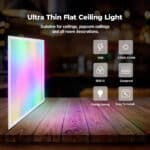 Panel LED superficie 60x60cm - 36W - CCT + RGB IC - Con mando a distancia - Imagen 3