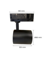 Foco LED Potencia Seleccionable 40W-38W-36W-34W CCT Carril Trifasico CRI+92 UGR13 170Lm/W - Imagen 4