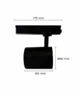 Foco LED Potencia Seleccionable 40W-38W-36W-34W CCT Carril Monofásico CRI+92 UGR13 170Lm/W - Imagen 4