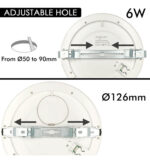 Downlight + Plaf&oacute;n LED - Circular- MOSS BLANCO LUMILEDS - 6W AJUSTABLE - CCT Color Seleccionable - Imagen 4