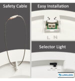 Downlight + Plaf&oacute;n LED - Circular- MOSS BLANCO LUMILEDS - 6W AJUSTABLE - CCT Color Seleccionable - Imagen 7