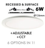 Downlight + Plaf&oacute;n LED - Circular- MOSS BLANCO LUMILEDS - 6W AJUSTABLE - CCT Color Seleccionable - Imagen 11