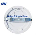 Downlight + Plafón LED - Circular- MOSS BLANCO LUMILEDS - 6W AJUSTABLE - CCT Color Seleccionable