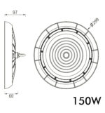 Campana Industrial LED 100W UFO CCT CHIP LUMILEDS SMD 2835 - Imagen 11