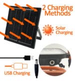 Foco Proyector LED Solar Port&aacute;til 50W | 3CCT Chip Lumileds | IP65 - Imagen 8