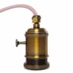 Pendel E27 Cable 5000Mm Rojo 3 X 0,75 Portal&aacute;mparas Interruptor Rotativo Lat&oacute;n - Enchufe [AM-AT530] - Imagen 3