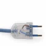 Pendel E27 Cable 5000Mm Azul Celeste 3 X 0,75 Portal&aacute;mparas Interruptor Rotativo Cobre - Enchufe [AM-AT531] - Imagen 4