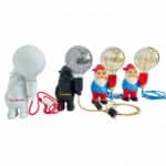 Gnomo Cer&aacute;mica Acabado Color Azul/Rojo con Bombilla LED G125 "Amore" [AM-NN202] - Imagen 7