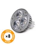 Pack 8 Bombillas LED GU5,3 6W 515Lm 3000&ordm;K 40.000H [CA-MR16-9W-WW-PK8-AP] - Imagen 3