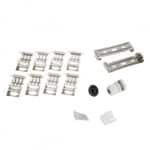 Pack 4 PANTALLAS ESTANCA PARA DOS TUBOS LEDs 1200mm ABS/PC CLIPS INOX