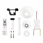 Ventilador 59w 6980lm Blanco 4 Aspas Desplegable 34,5/42x50/&Oslash;107 3 Colores. Control Remoto + Regulaci&oacute;n Intensidad - Imagen 9