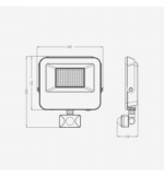 Foco Proyector LED 50W - Chip Lumileds 140Lm/W - Sensor Movimiento PIR - Imagen 9