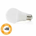 Pack 10 L&aacute;mparas LEDs Esf&eacute;rica Aluminio/PC E27 9W 810Lm 40.000H - Imagen 3