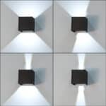 Aplique LED Exterior 2x5W 100Lm/W IP65 Negro 4000K [HO-APL06-IP65-B-W] - Imagen 3