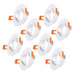 Pack 8 Aro Foco Downlight  Basculante Circular Aluminio Blanco 93Mm - Imagen 4
