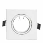 Aro Foco Downlight  Basculante Cuadrado Aluminio Blanco 83/83Mm - Imagen 3