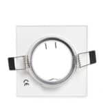 Aro Foco Downlight  Basculante Cuadrado Aluminio Blanco 83/83Mm - Imagen 4