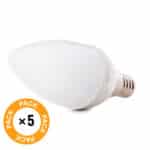 Pack 5 Bombillas LED E14 5W 410Lm 6000&ordm;K 40.000H [HO-C37-E14-5W-RC-CW-PK5-AP] - Imagen 3