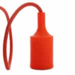 Portal&aacute;mparas E27 Cable - Roset&oacute;n Naranja - Imagen 4