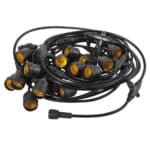Cadena de 20 Portal&aacute;mparas E27 10 Metros IP65 sin Bombillas [HO-CAD-10M-20xE27] - Imagen 3