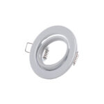 Pack de 5 Bombillas LED GU10 6W 500Lm 6000&ordm;K 40.000H - Aro Downlight Redondo Inclinable "Vepa" Acero 90mm - Blanco - Imagen 6