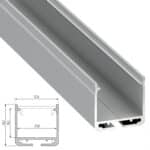 Perfíl Aluminio Tipo DILEDA 2,02M - Imagen 3