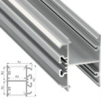 Perfil Aluminio Tipo DOPIO 2,02M - Lacado Blanco - Imagen 3