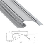 Perf&iacute;l Aluminio  TOPO 2,02M LL-10-0514-20 - Anodizado Plata - Imagen 3