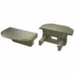 Tap&oacute;n Final Perf&iacute;l Tipo B Acabado Redondo - Pl&aacute;stico Blanco-Con Agujero - Imagen 4