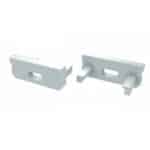 Tap&oacute;n Final Perf&iacute;l Tipo D - Pl&aacute;stico Blanco-Con Agujero - Imagen 3