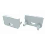 Tap&oacute;n Final Perf&iacute;l Tipo D Alto - Pl&aacute;stico Blanco-Con Agujero - Imagen 3