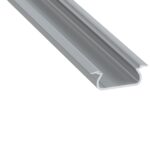 Perfíl Aluminio KIMERA-SELDE Anodizado Plata con Difusor Opal y Tapones 2,02M
