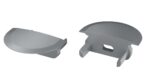 Perfíl Aluminio KIMERA-SELDE Anodizado Plata con Difusor Opal y Tapones 2,02M