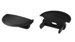 Perf&iacute;l Aluminio KIMERA-SELDE Anodizado Negro con Difusor Opal y Tapones 2,02M