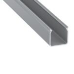 Perfíl Aluminio KIMERA-HELSE Anodizado Plata con Difusor Opal y Tapones 2,02M