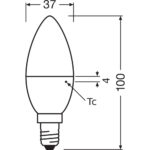 [LVE-4052899326453] Ledvance/Osram Bombilla LED "Classic" E14 4,9W 470Lm 2700K 200&ordm; IP20 - Imagen 4