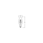 [LVE-4058075435490] Ledvance/Osram Bombilla LED "Classic" E14 4W 470Lm 2200&hellip;2700K 300&ordm; IP20 Regulable - Imagen 4