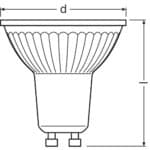 [LVE-4058075608191] Ledvance/Osram Bombilla LED Spot GU10 2,6W 230Lm 3000K 36&ordm; IP20 - Blanco C&aacute;lido - Imagen 4